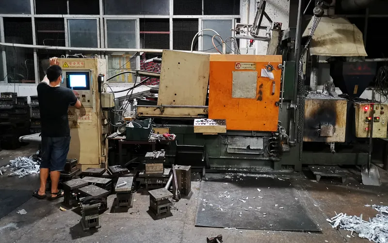 Die casting machines running at the Virtue Hardware factory in Wenzhou