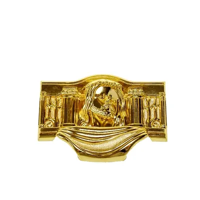 Christ design casket corner 2222 in gold finish detail view