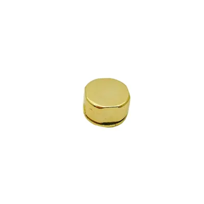 ABS button for coffin lid screw 6112 in gold plating side view
