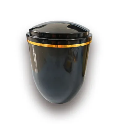Black Bule With White Flash Point Color Funeral Ash Urn For Cremation Human Ash Holder (ref PA004-2) side view