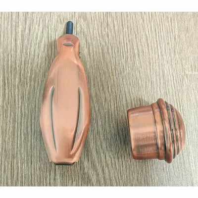 Casket Arm 8522 in Antique Copper and Screw Rod Metal Handle For Casket side view