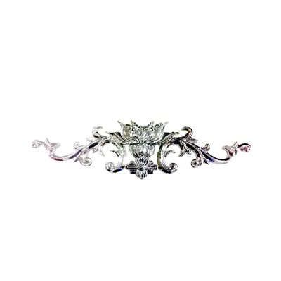 Casket decoration 6209 in plastic material and silver color