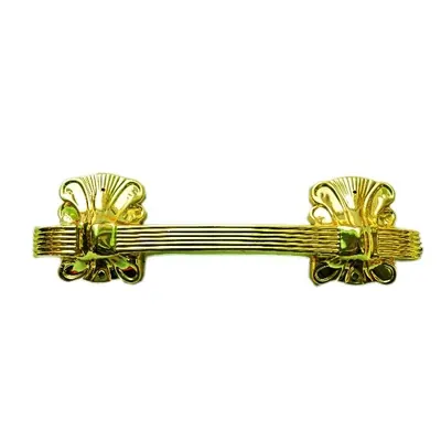 Casket handle set H9002 in plastic material and gold color side view
