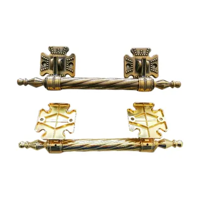 Funeral Coffin and Casket handle 1002 with Tiwisted Steel Pipe detail view