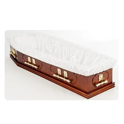Burial handle for coffin 1005 square pipe and gold plating detail view