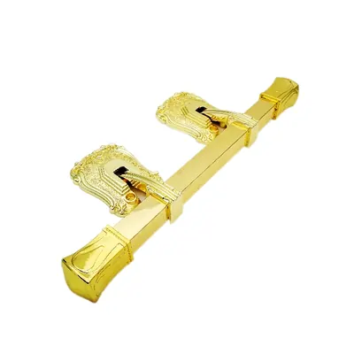 Coffin handle 1005 set with T bar and square steel pipe with plastic end detail view