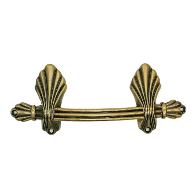 Shell design coffin handle 1015 in antique brass color