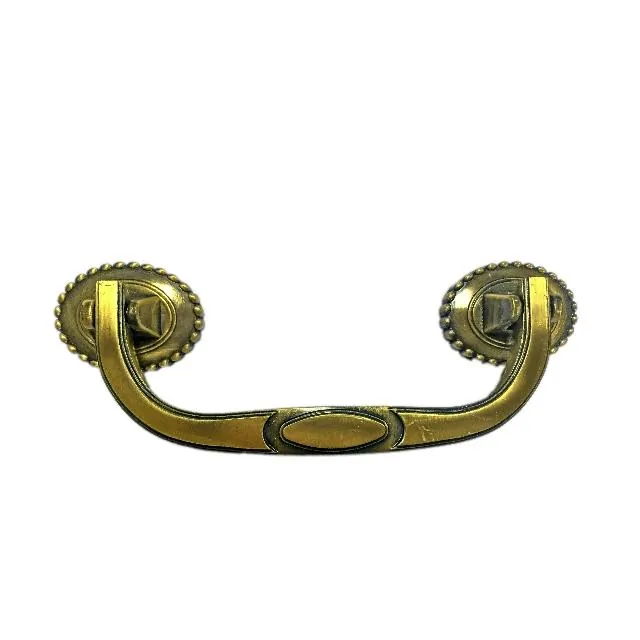 Movable bar coffin handle 1030 in antique brass color and good polish