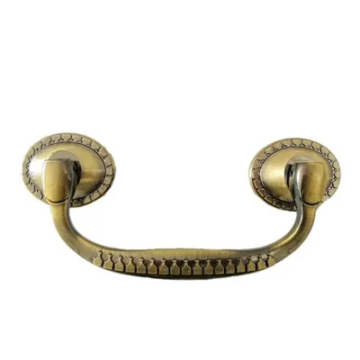 Traditional coffin casket handle 1037 in antique brass