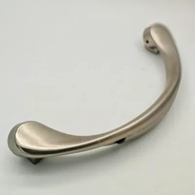 Germany casket handle 1051in satin nickel plated and high polished side view