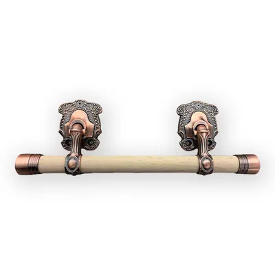 Combine Wooden Coffin Handles With Wooden Bar 1070-30cm Polish Metal Arm and End Cap