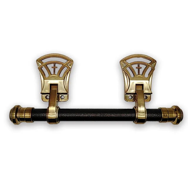 Coffin handle and accessories 9527 in ABS plastic panel, hinge and end tips with diameter 25mm steel bar