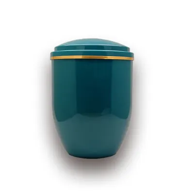 Bule And Green color With White Flash Point Funeral Ash Urn For Cremation Products (ref PA005-2)