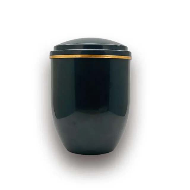 Black Bule With White Flash Point Color Funeral Ash Urn For Cremation Human Ash Holder (ref PA004-2)