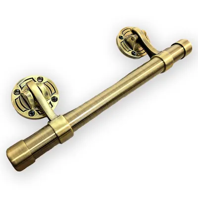 Funeral Coffin Handle 1071-3 With 25mm Round Bar and Durable Antique Brass Color side view