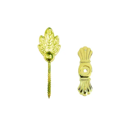 Leaf design coffin screw 6108 in gold color