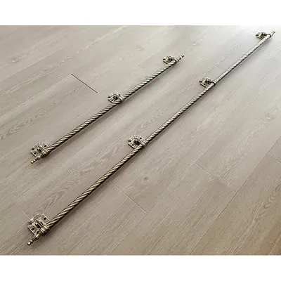 Customized length extend coffin handle 1002E in antique brass color side view