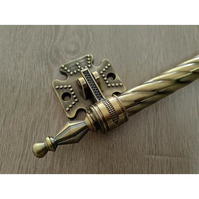Customized length extend coffin handle 1002E in antique brass color detail view