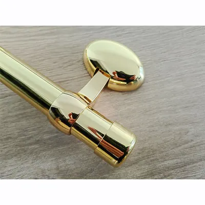 Polished Coffin Handle 1006 Egg Design with M6 screw rod and nuts alternative view