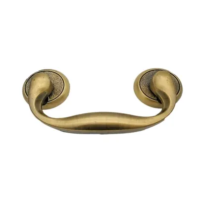 Movable coffin handle with screw rod 1057 in antique brass plated
