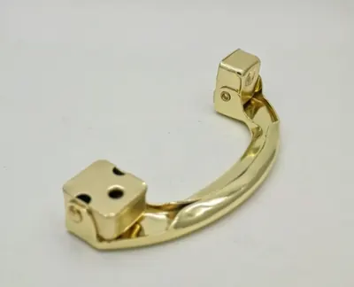 Funeral Casket handle 1501 stamped by iron material and electronic plated in Gold and Antique brass color detail view