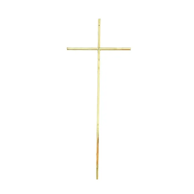 Metal flat cross for coffin lid 8002