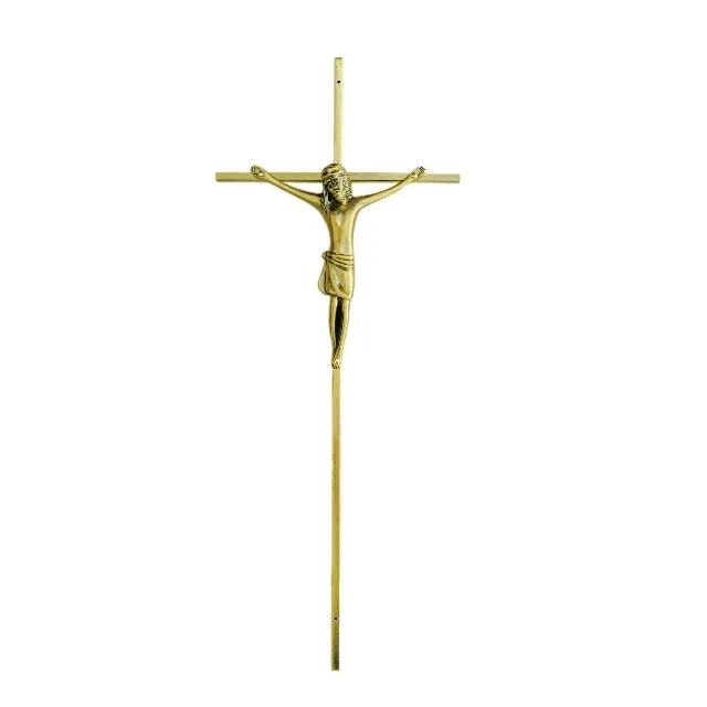 Metal crucifix 8001, metal cross with jesus, zamak crucifix for coffin lid decoration