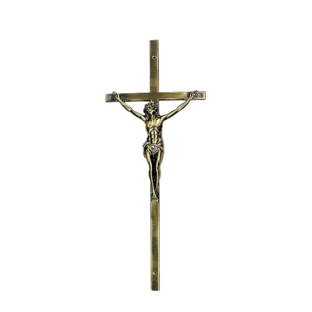 Zamak crucifix for coffin lid decoration 8003
