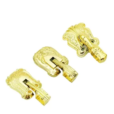 Steel bar coffin handle 1053 with gold plating for wooden box detail view