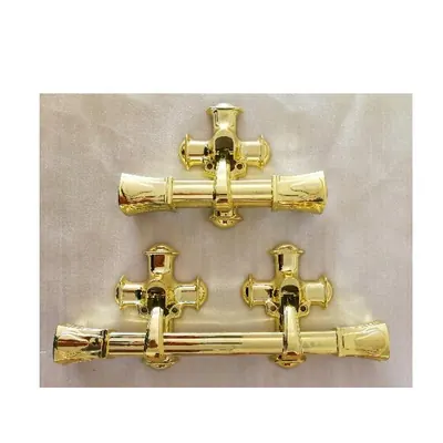 Cremation coffin handle 9007 gold color handle for coffin, UK market well selling products finish detail