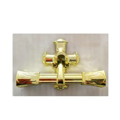 Plastic coffin handle set in gold color 9008 detail view