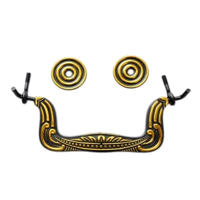 Hot stamping gold color coffin handle 9507