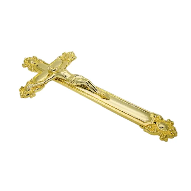 Plastic coffin decoration crucifix 6001