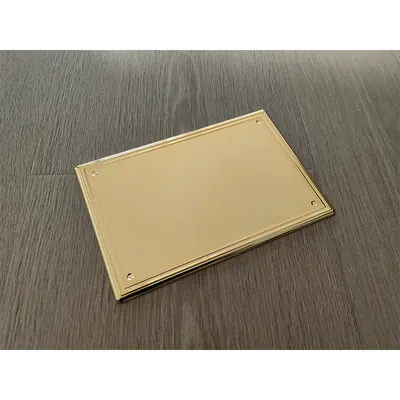 ABS Plastic Name Plate 6229 in 6×4 Inch for Wooden Coffin in EB or NP Color by Mirror Effective detail view