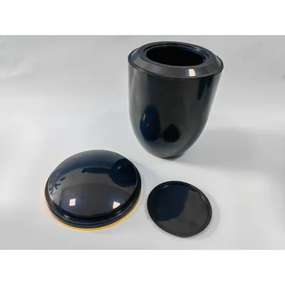 ABS Plastic Material Funeral Ash Urn For Cremation to Human Ash Container in Dark Blue Color (ref PA001-2) side view