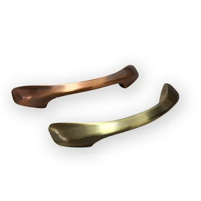 Zamak Coffin Handle 1076 in Arc Design and M6 Screw Rod Distance 230mm by Polished and Electronic Plated detail view